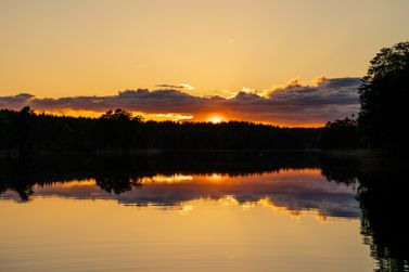 Solnedgång från Myssjö gård